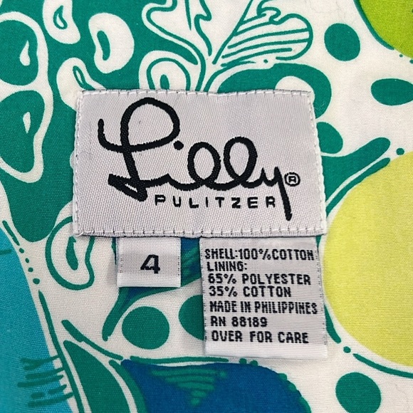 Lilly Pulitzer VTG White Label ‘Cruisin’/‘Vegetable’ Reversible Wrap Skirt - Picture 5 of 11